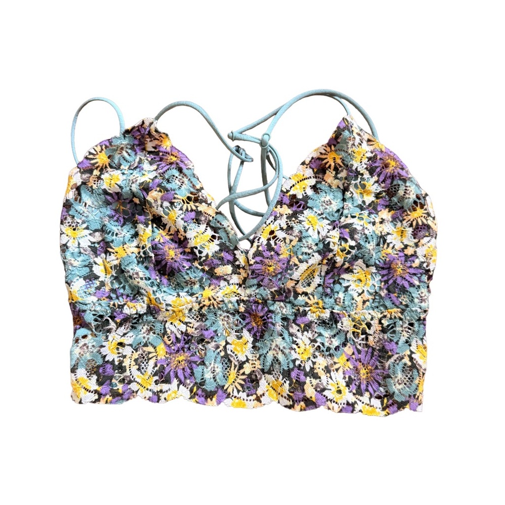 Victoria’s Secret Pink Floral Lace Women Bralette- Multicolor